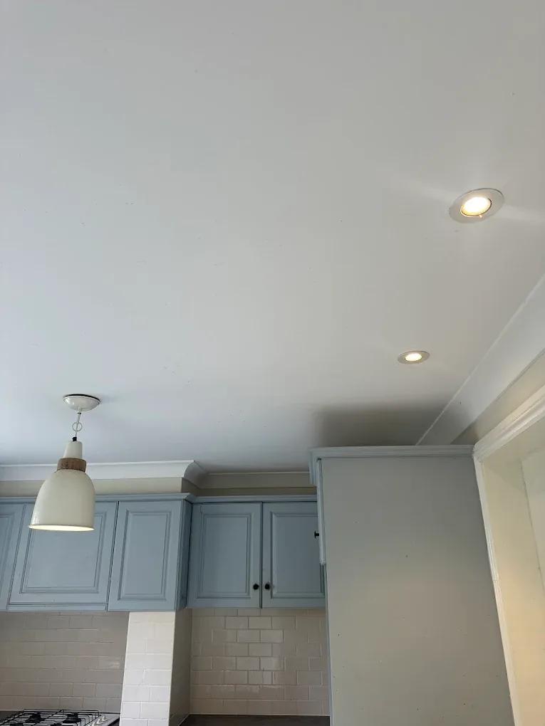 Downlights installed in a renovated kitchen